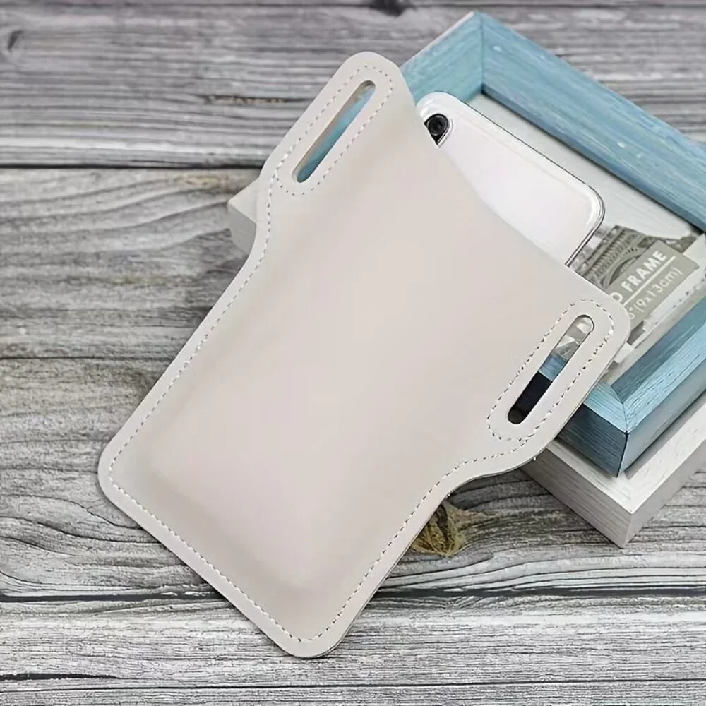 WHITE Cell Phone Belt Sleeve Wallet Holder New 0121